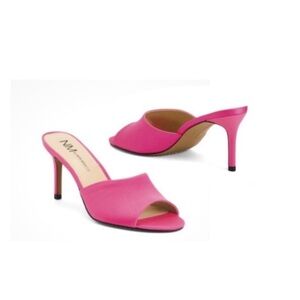 Neiman Marcus Pink Satin Heels.